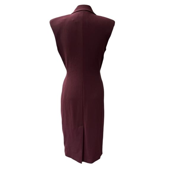 Reiss Dress 6 Cecile Tuxedo Bodycon Midi Longline Blazer Strong Shoulder New - Picture 7 of 10